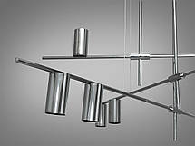 Люстра Loft хром на штанзі 6 ламп GU10, фото 4