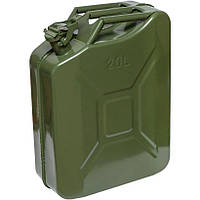 Металлическая канистра 20 литров для топлива и технических жидкостей Зеленая