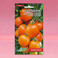 Томат Колядник сердцевидный семенаоранжевый позднеспелый, высокорослый, семена 0.1 г