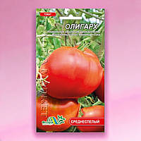 Томат Олигарх, круглый красный среднеспелый, низкорослый, семена 0.1 г