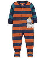 Флисовая пижама человечек с закрытой стопой для мальчиков Тюлененок Картерс