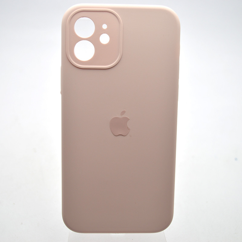 Силіконовий Силіконовий чохол накладка Silicon Case Full Camera для iPhone 12 Gray Pink