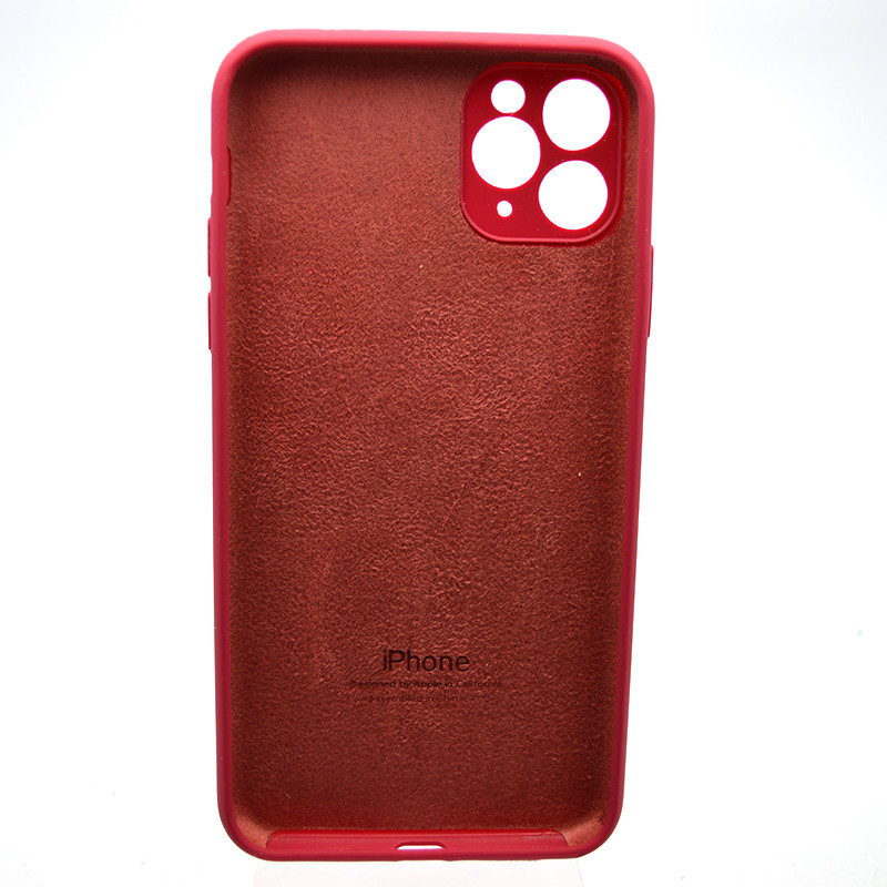Силіконовий чохол накладка Silicon Case Full Camera для iPhone 11 Pro Max Rose Red, фото 2