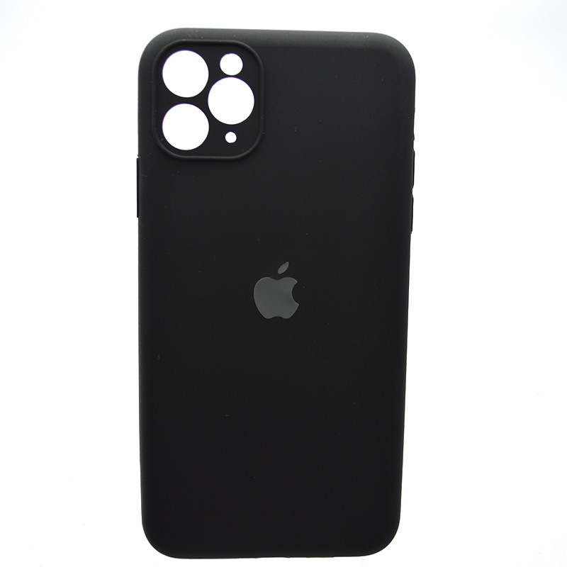 Силіконовий чохол накладка Silicon Case Full Camera для iPhone 11 Pro Max Black, фото 1