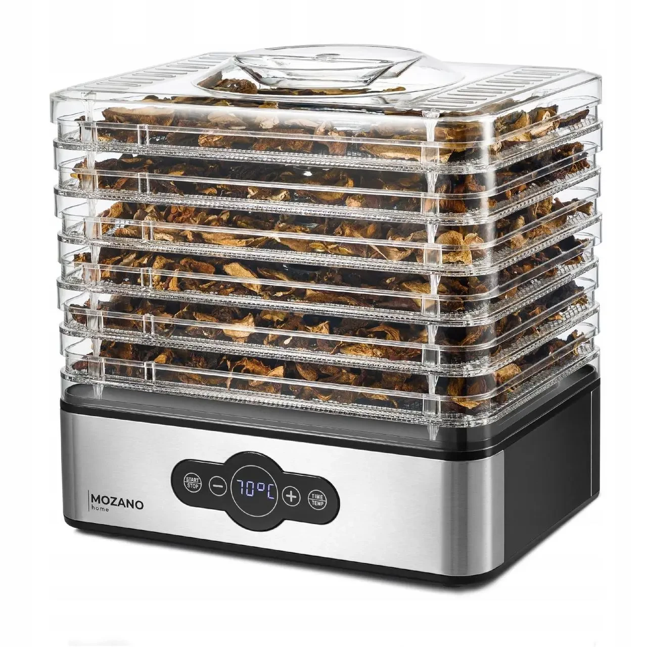 Сушарка для грибів, трав та продуктів - дегідратор фруктів Mozano Dehydrator 6 лотків 400 Вт