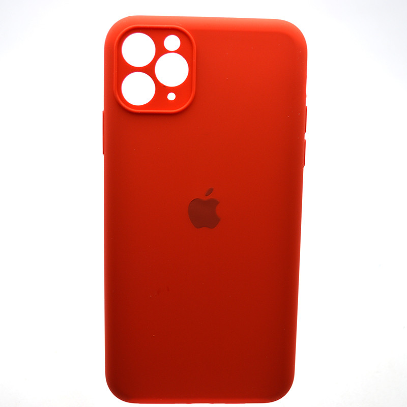 Силіконовий чохол накладка Silicon Case Full Camera для iPhone 11 Pro Max Red, фото 1