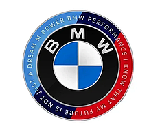 Емблема Ювілейні 50 років BMW (БМВ) Motorsport (напис по колу) - Триколор 74 мм, фото 4