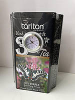 Чай Tarlton Butterfly Чорний Цейлонський Листовий Супер Пекоє 200 грамів. Жерсть Банка з Годинником