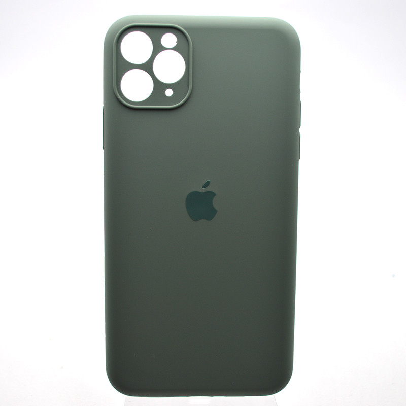 Силіконовий чохол накладка Silicon Case Full Camera для iPhone 11 Pro Max Pine Needle Green