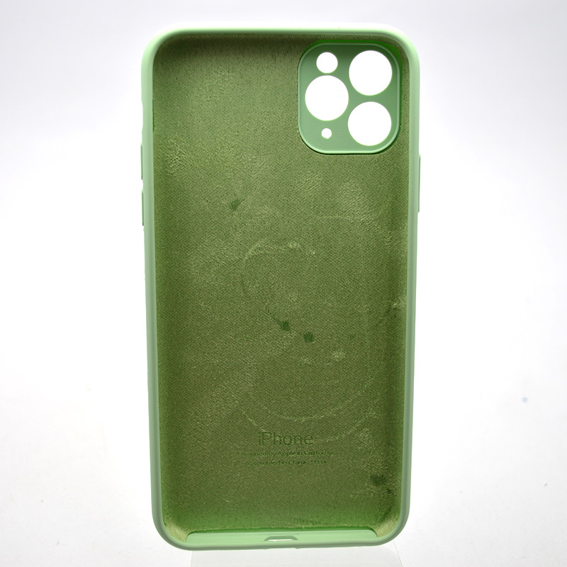 Силіконовий чохол накладка Silicon Case Full Camera для iPhone 11 Pro Max Pistachio, фото 2
