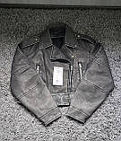 Жіноча укорочена косуха куртка у вінтажному стилі, фото 7