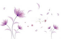 Наклейка на стену "Фиолетовый сад", 60*90см