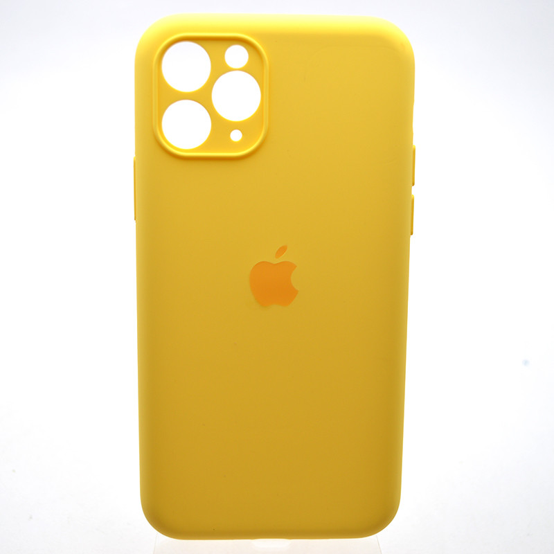 Силіконовий чохол накладка Silicon Case Full Camera для iPhone 11 Pro Max Yellow, фото 1
