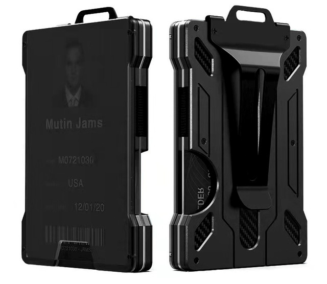 Картхолдер металевий з RFID захистом Чорний Картхолдер металевий з RFID захистом Чорний