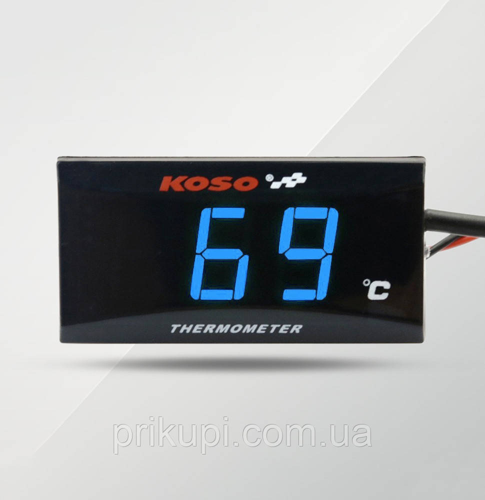 Мото термометр KOSO — універсальний датчик температури двигуна на мотоцикл, скутер 0-120oС (різь Ø — 9 мм)