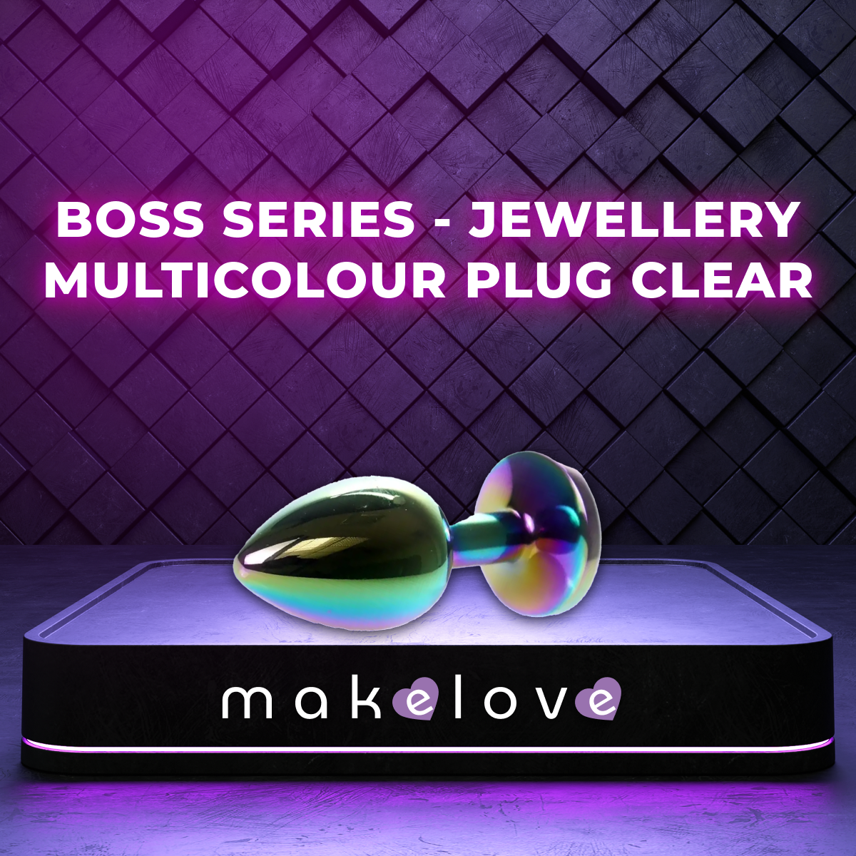 Анальна пробка металева з кристалом Boss Series - Jewellery Multicolour PLUG Clear S, фото 1