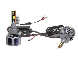 Світлодіодні LED лед лампи QLINE ULTRA +200% цоколь H1 110W/комплект, світло 6000К, фото 3