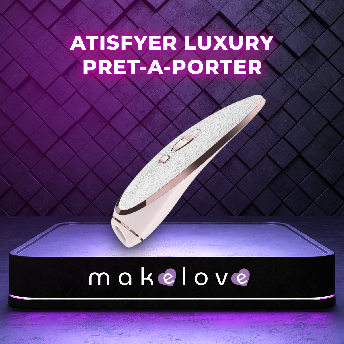 Вакуумний кліторальний симулятор Satisfyer Luxury Pret-a-Porter 10 р. вібрації і 11 р. ваккума, фото 1