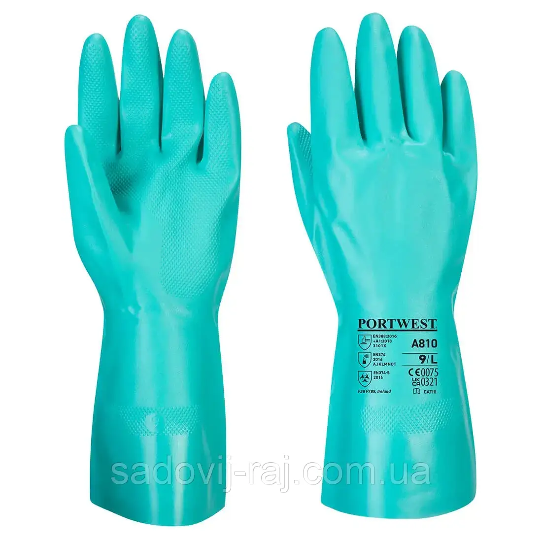 Рукавички робочі хімстійкі нітрил PORTWEST A810 Nitrosafe розмір 8/M (A810-8/M)