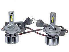 Світлодіодні LED лед лампи QLINE ULTRA +200% цоколь H4 (ближнє + дальнє світло) 110W/комплект, світло 6000К, 12V