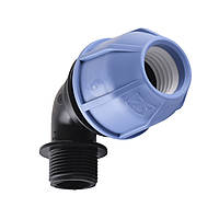 Коліно ПНД Vsplast 25*3/4 ``ЗР