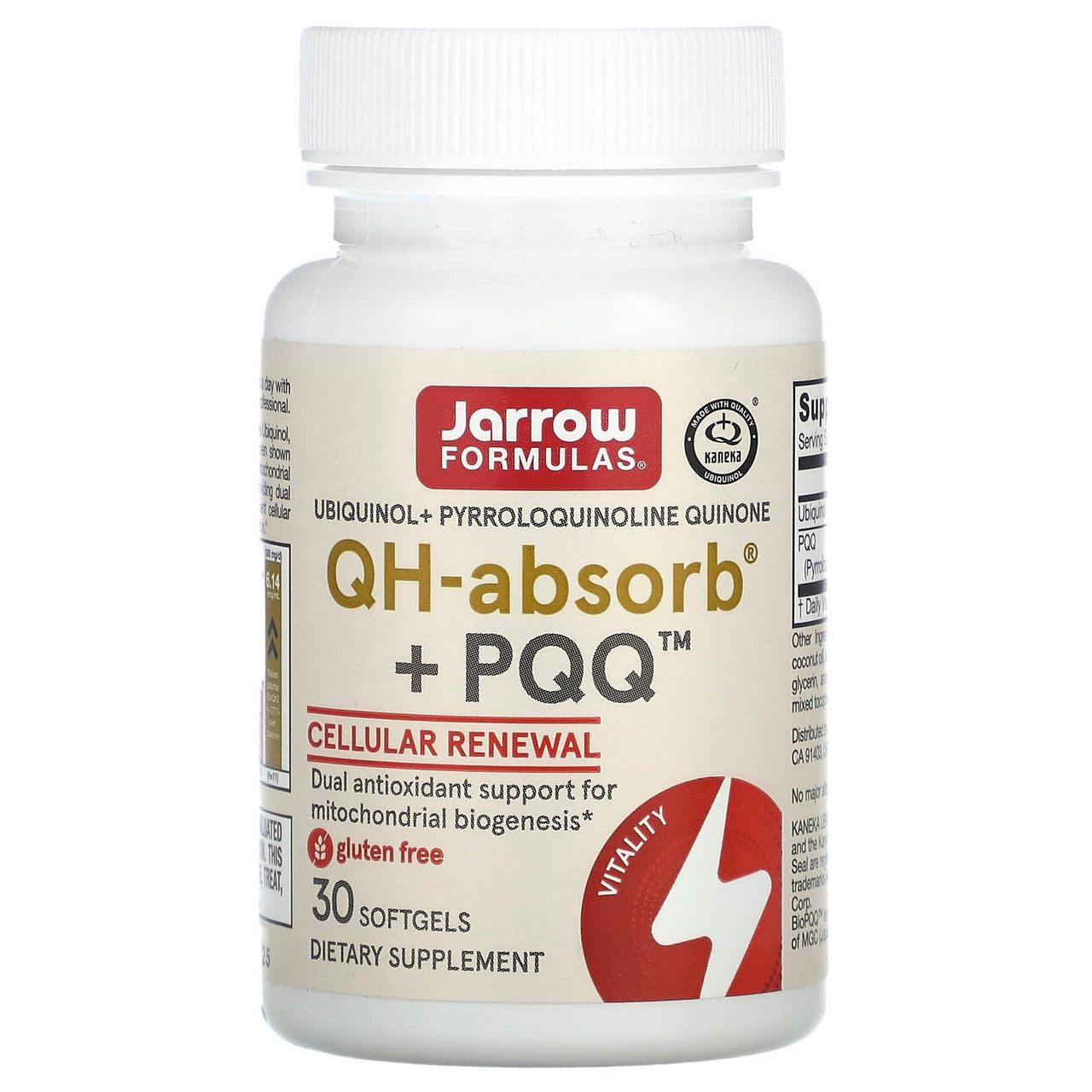 Jarrow Formulas, QH-Absorb + PQQ, убихинол і пирролохинолинхинон, 30 капсул