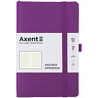 Книга записна Axent Partner Soft Skin 8616-11-A, 125*195 мм, 96 аркушів, клітинка, фіолетова