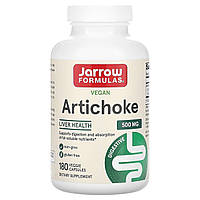 Jarrow Formulas, Артишок для здоровья печени, желчного пузыря и сердца, Artichoke, 500 мг, 180 капсул. США