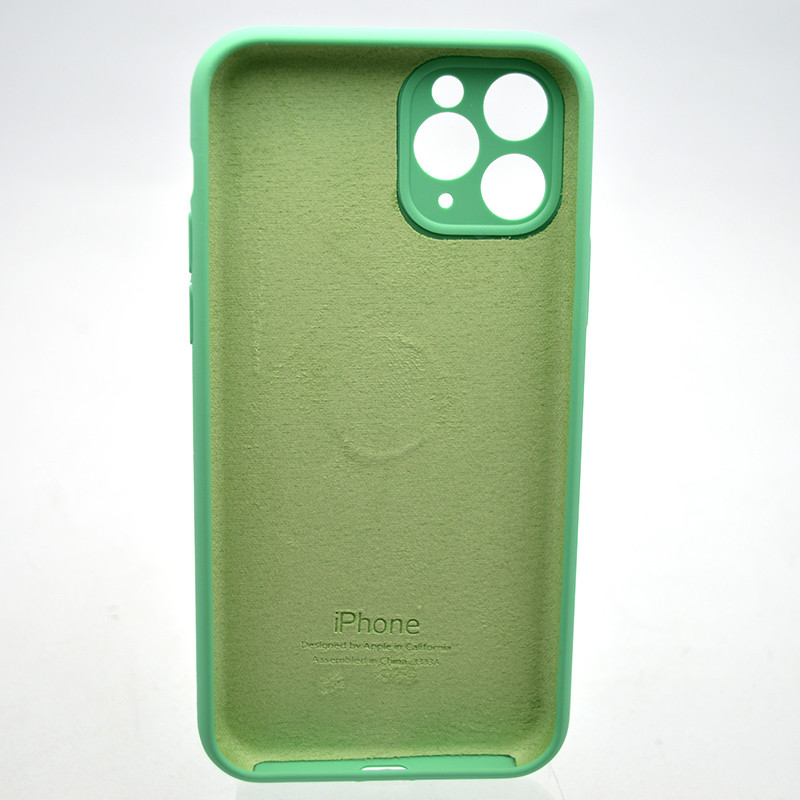 Силіконовий чохол накладка Silicon Case Full Camera для iPhone 11 Pro Max Rehmannia Green, фото 2