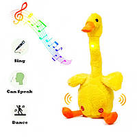 Игрушка-повторюшка танцующий гусь UKC Dancing duck умеет играть музыку повторять звуки и танцевать
