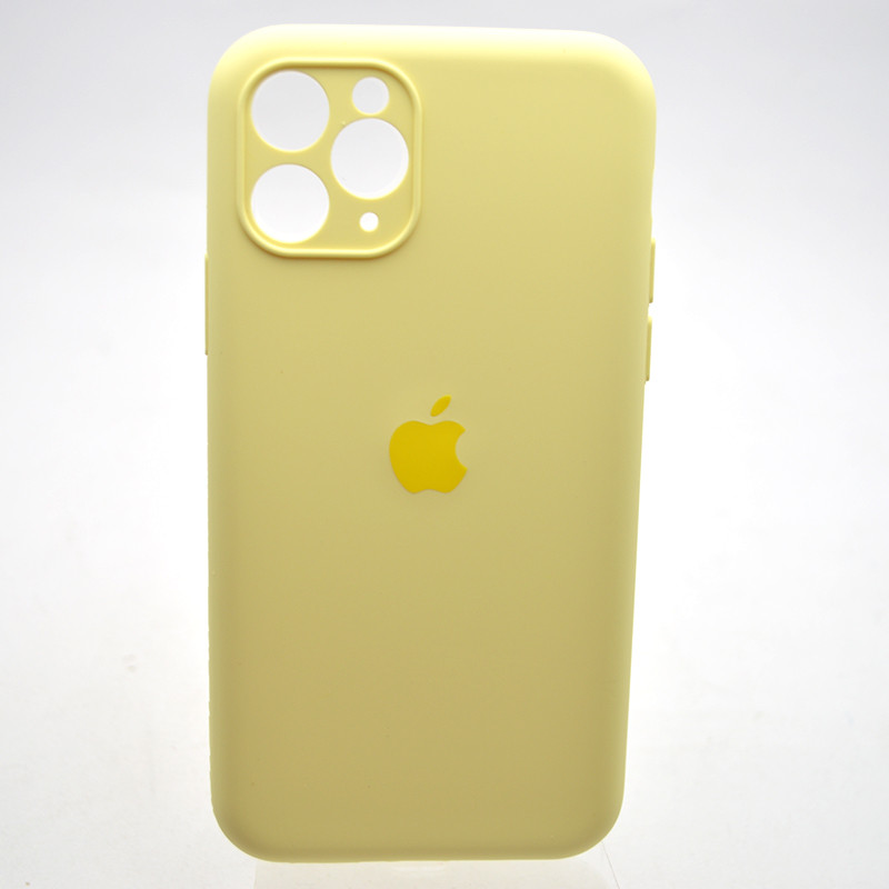 Силіконовий чохол накладка Silicon Case Full Camera для iPhone 11 Pro Max Milk Yellow, фото 1