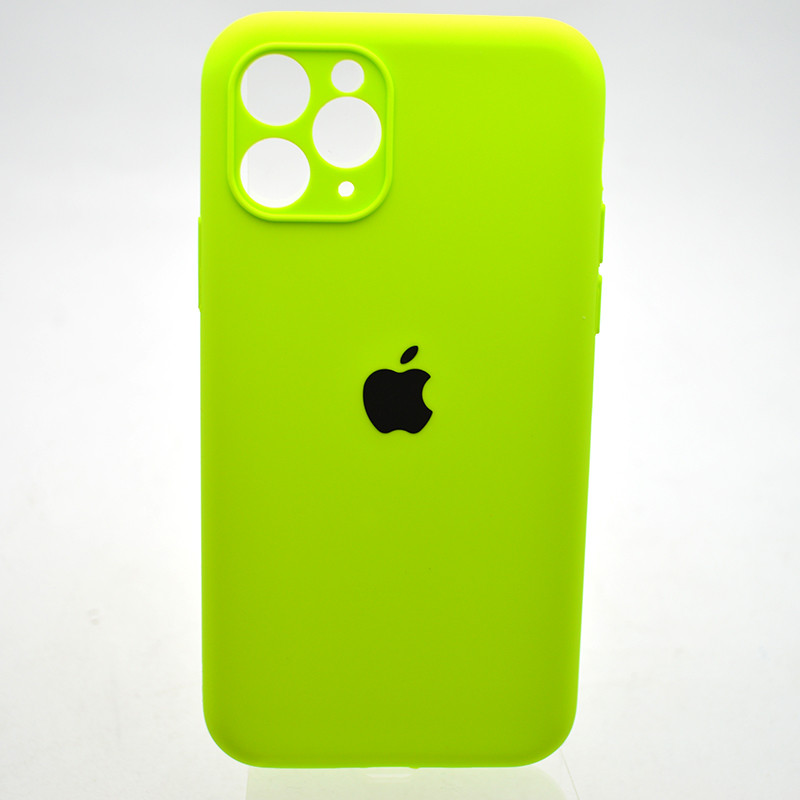 Силіконовий чохол накладка Silicon Case Full Camera для iPhone 11 Pro Max Fluorescent Green, фото 1