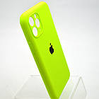 Силіконовий чохол накладка Silicon Case Full Camera для iPhone 11 Pro Fluorescent Green, фото 3
