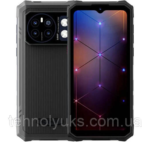 Смартфон Hotwav Cyber 13 Pro 12/256GB Global NFC Black, IP69K, 64+8/16Мп, LCD IPS 6,6", Tiger T619, 10800мАг, фото 1