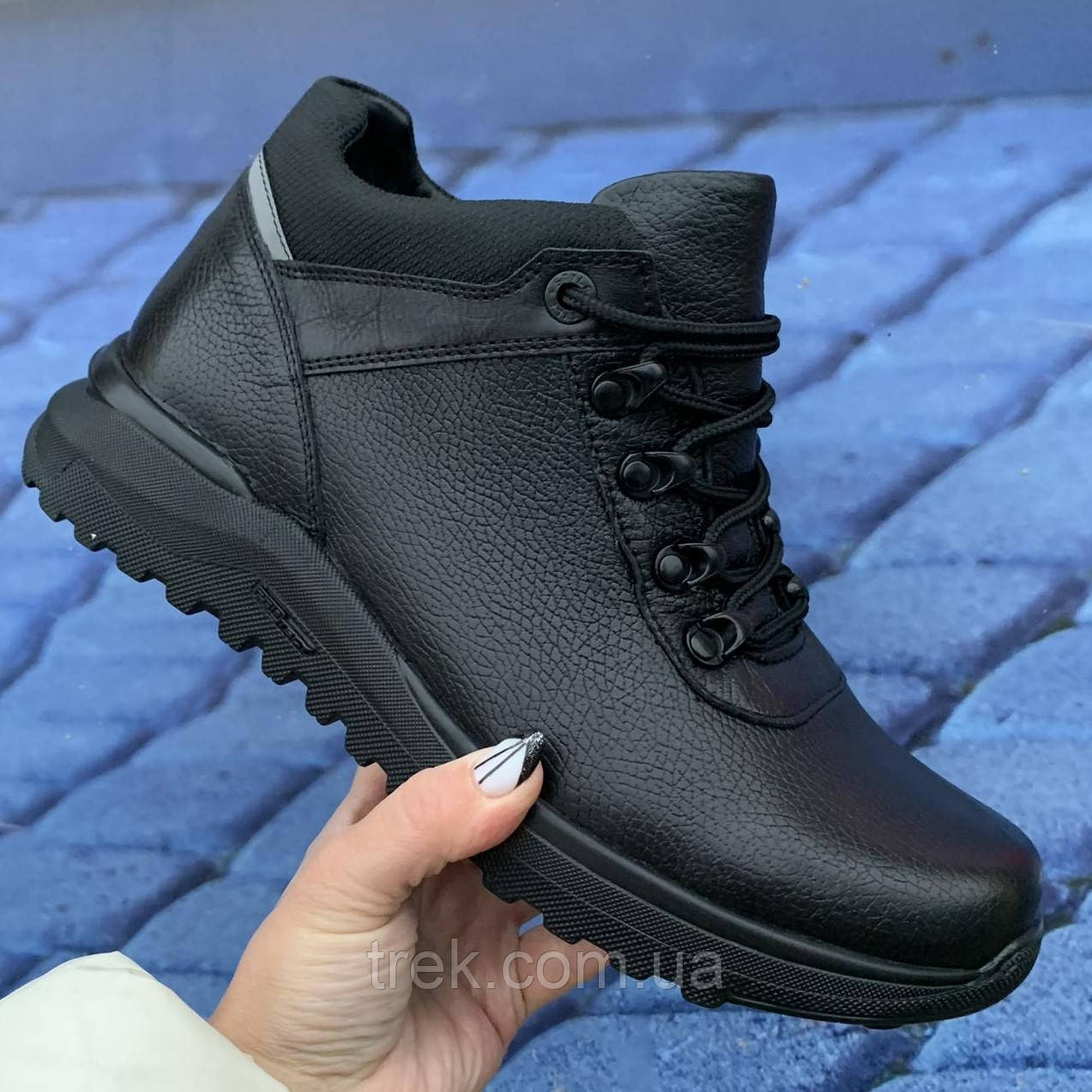 Черевики чоловічі шкіряні зимові чорні /10555/-42р, фото 1