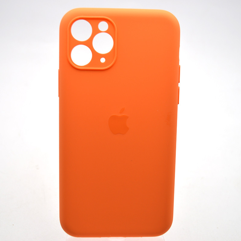 Силіконовий чохол накладка Silicon Case Full Camera для iPhone 11 Pro Golden Orange, фото 1