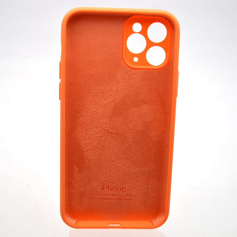 Силіконовий чохол накладка Silicon Case Full Camera для iPhone 11 Pro Max Golden Orange, фото 2
