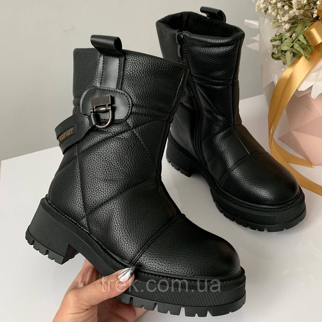 Черевики дитячі зимові чорні /30629/ 33р, фото 1