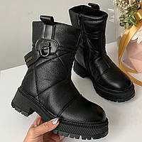 Черевики дитячі зимові чорні /30629/ 32р