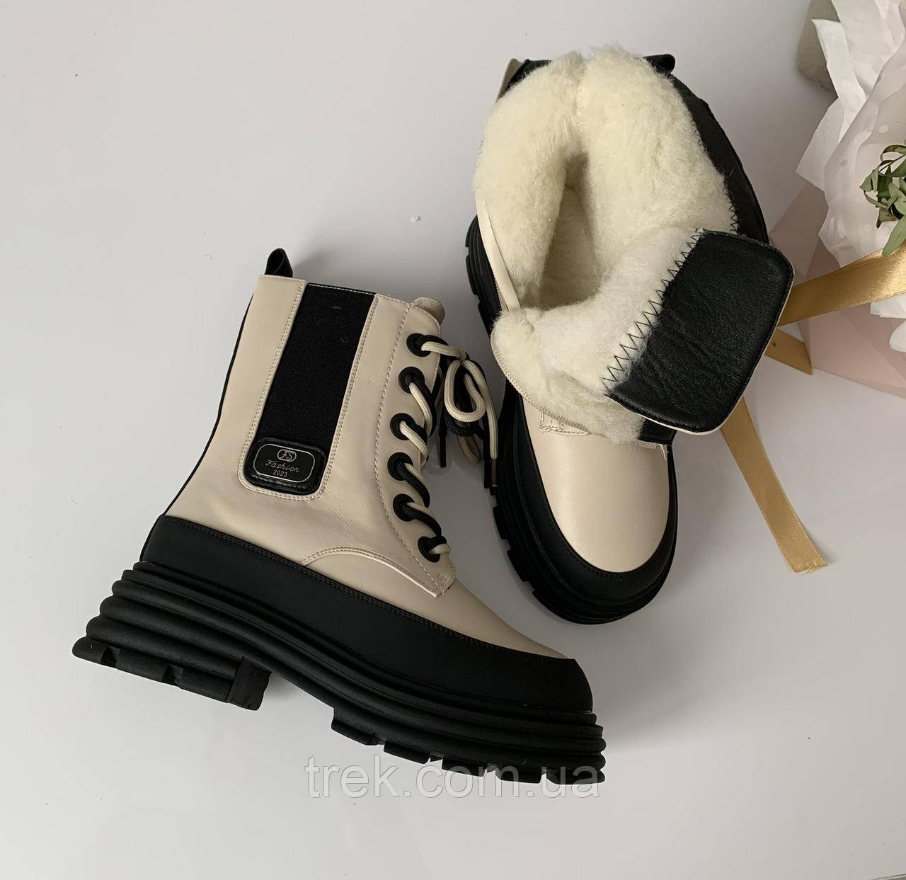 Черевики дитячі зимові бежеві /30630/ 34р, фото 1