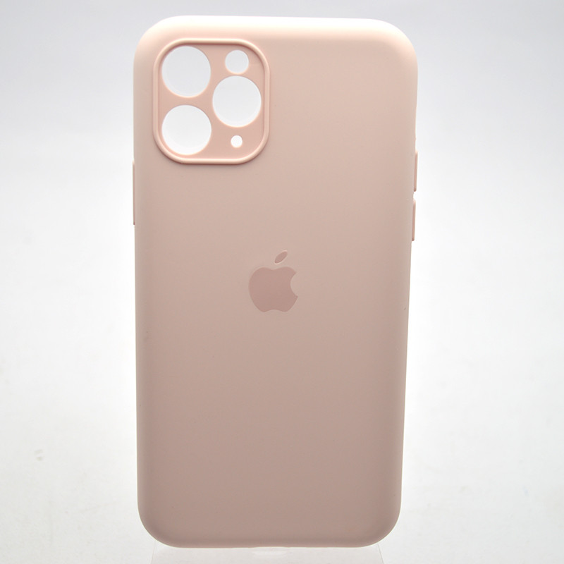 Силіконовий чохол накладка Silicon Case Full Camera для iPhone 11 Pro Max Gray Pink, фото 1