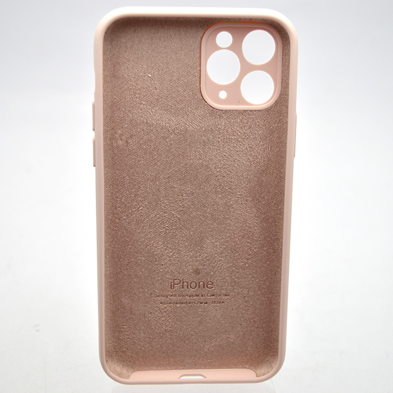 Силіконовий чохол накладка Silicon Case Full Camera для iPhone 11 Pro Max Gray Pink, фото 2