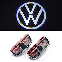 Подсветка в двери с логотипом VW Golf 5 6 7/Passat B6/B7/B8/CC/Jetta/Tiguan/Scirocco (VW White)