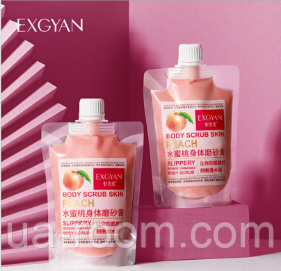 Солевой скраб для тела Body Scrub Skin Exgyan с персиком, 300 г.
