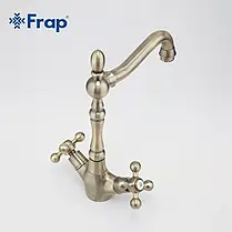 Змішувач для кухні Frap F4019-4, бронза, фото 4