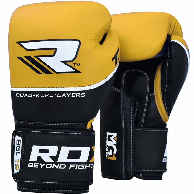 Боксерські рукавички RDX Quad Kore Yellow 14 ун.