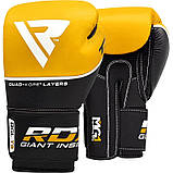 Боксерські рукавички RDX Quad Kore Yellow 14 ун., фото 2