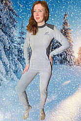 Комплект жіночої термобілизни CARPE DIEM Snow Queen XL, світло-сірий