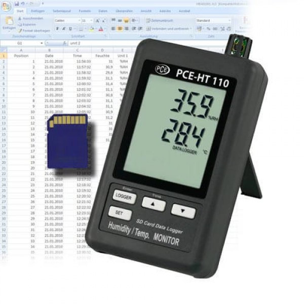 PCE-HT110 реєстратор температури і вологості