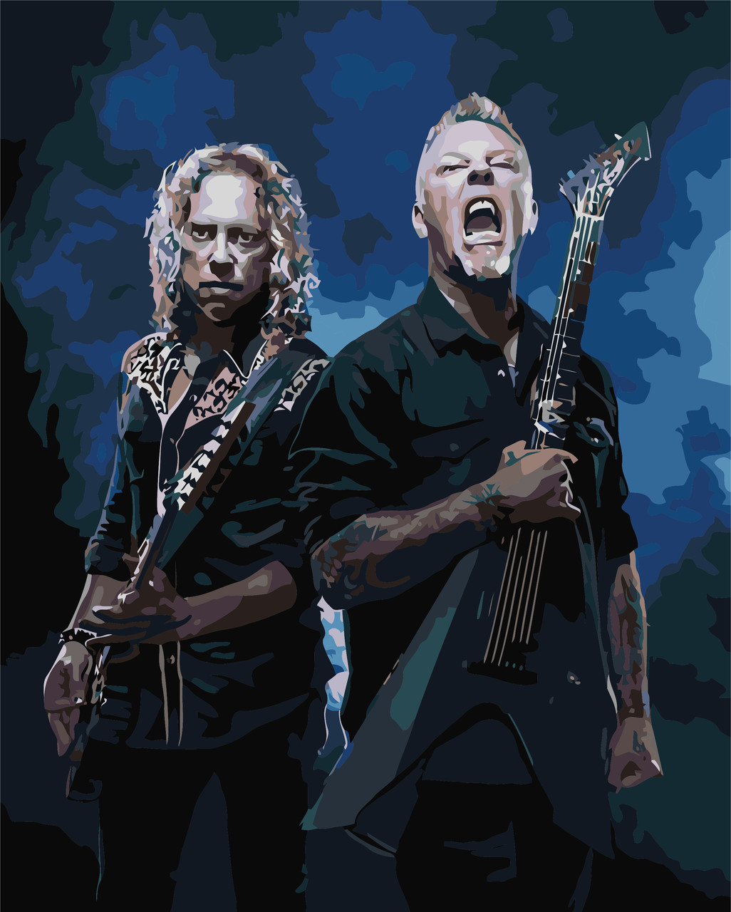 Картина за номерами Рок група Metallica Origami 40*50 см LW3154